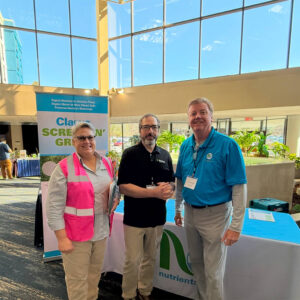 Karen McGuinness, Robert Kelly, and John Moriarty met at the SiteOne event in North Chelmsford, Massachusetts