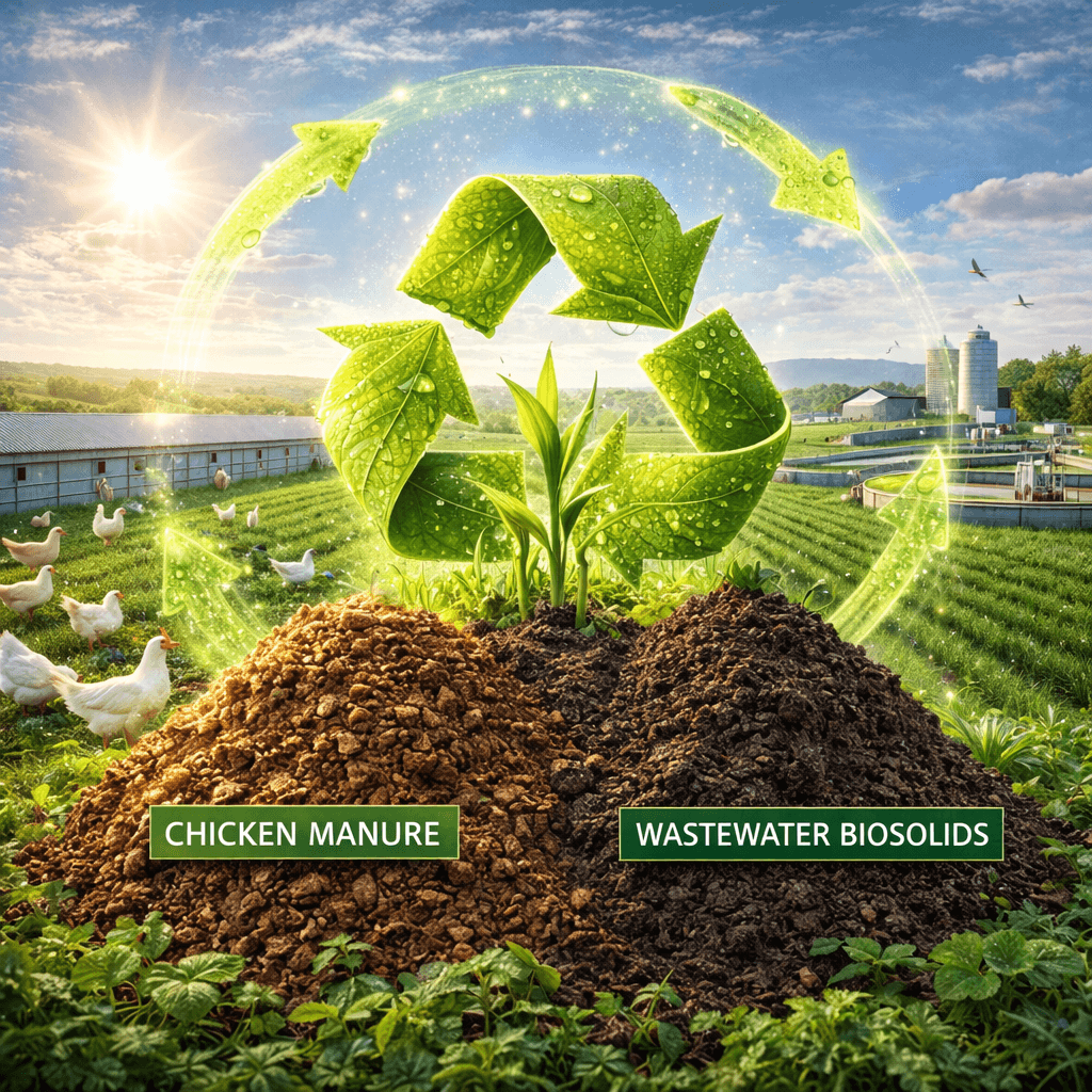 Dynamic Duo recycling manure and biosolids waste to fertilizers.