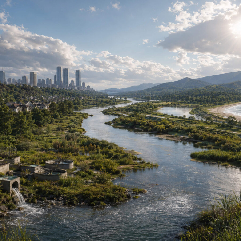 Urban systems on the left and Natures systems on the right need to be in balance.