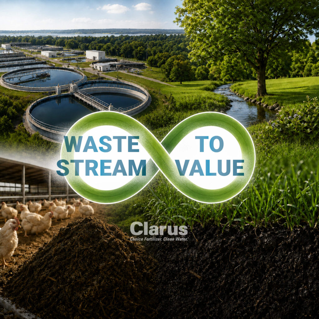 From wastewater treatment plants and poultry farms the waste stream is turned into valuable fertilizer to feed the soil and preserve our waterways.