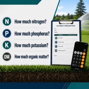 Calculate how much N-P-K and OM for a nutrient prescription